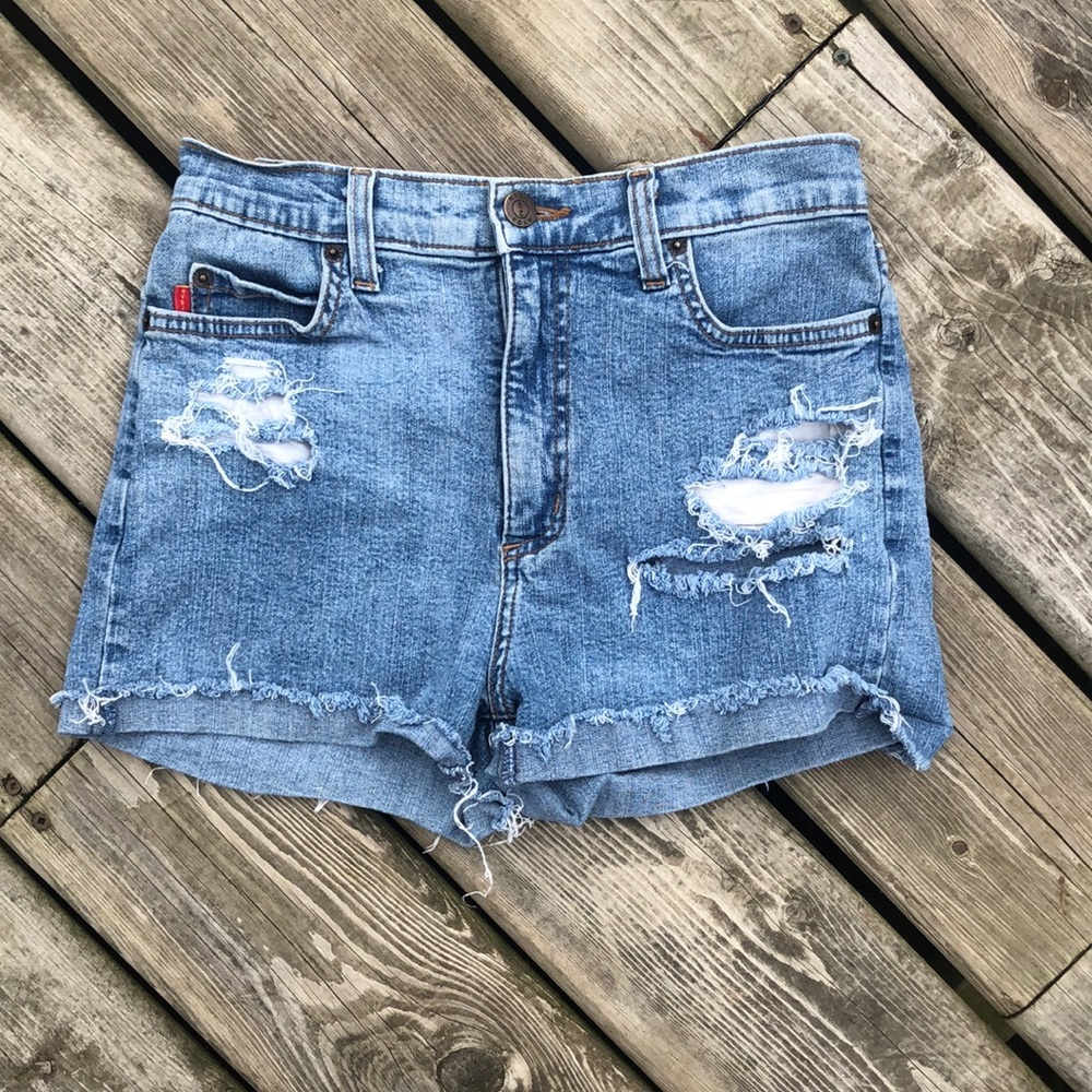 NYDJ Distressed Denim Shorts - Picture 1 of 6